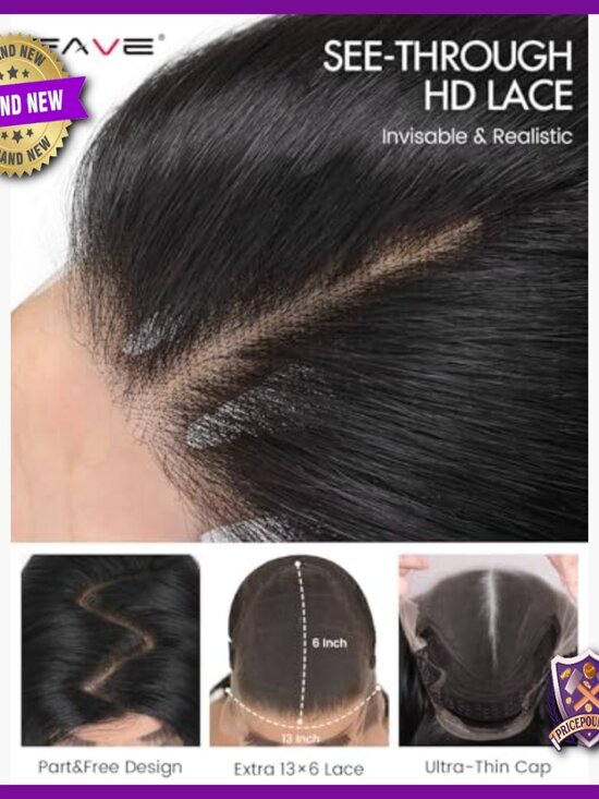 13x6 Lace Front Wig Butterfly Layers Heat Resistant Synthetic Hair main image 6
